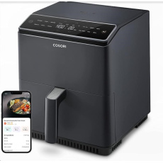 BAZAR - Cosori Dual Blaze 6.4L SMART horkovzdušná  fritéza + 5x špíz a gril. rošt, black - Poškozený obal (Komplet)