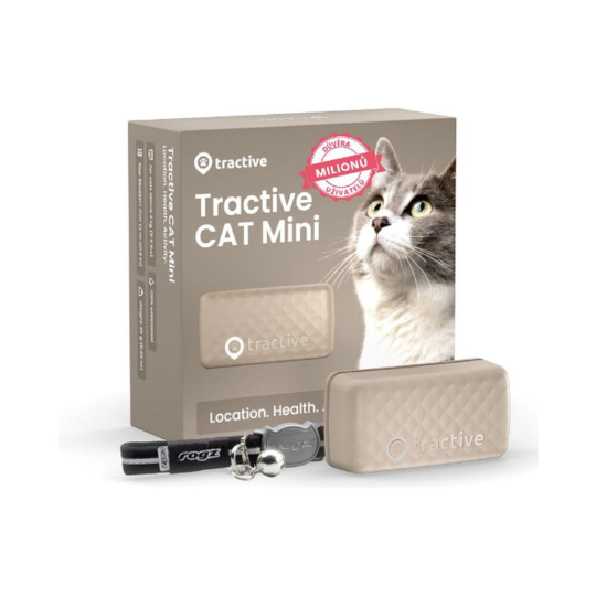 Tractive GPS CAT Mini tracker polohy a aktivity pro kočky hnědý