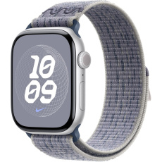 Apple Watch 49/46/45/44mm šedo-modrý provlékací sportovní řemínek Nike