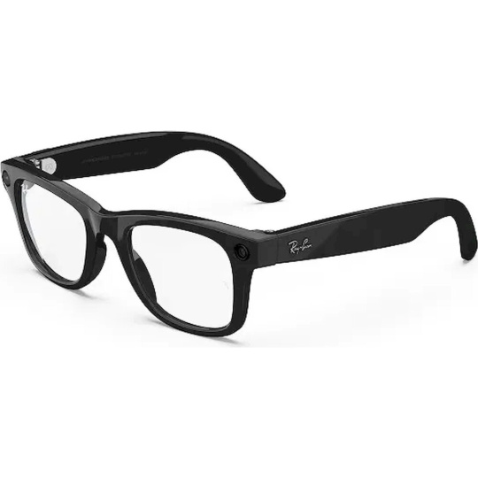 Meta RAY-BAN Wayfarer Gen1 (Standardní) chytré lesklé brýle (čiré) černé