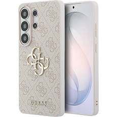 Guess PU 4G Metal Logo kryt Samsung Galaxy S26 Ultra růžový