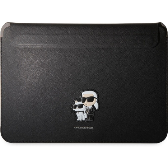 Karl Lagerfeld Saffiano Karl and Choupette NFT Computer Sleeve 13/14" černé