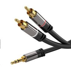 PREMIUMCORD kabel, Jack 3.5mm-2xCINCH M/M 3m PREMIUMCORD kabel, Jack 3.5mm-2xCINCH M/M 3m