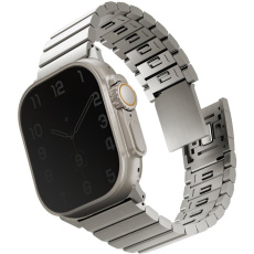 UNIQ Strova Mag ocelový řemínek pro Apple Watch 49/46/45/44/42mm stříbrný