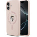 Karl Lagerfeld Liquid Silicone Karl and Choupette MagSafe kryt iPhone 17 růžový