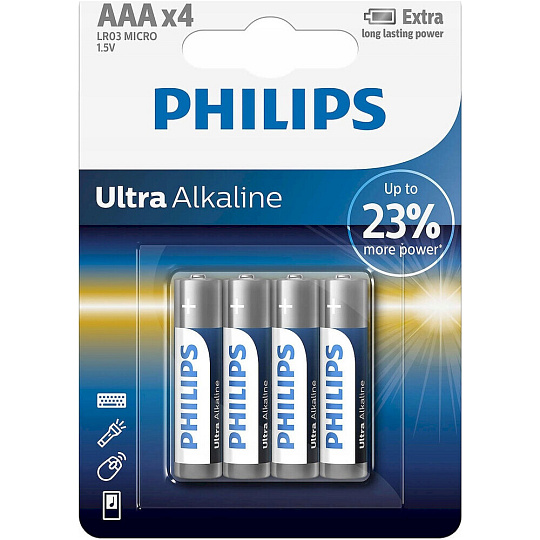 Philips LR03E4B/10 Ultra Alkaline 4x AAA baterie