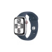 Apple Watch SE Cellular 44mm Stříbrný hliník s bouřkově modrým sportovním řemínkem M/L