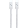 iWant opletený PD kabel 2m USB-C/USB-C bílá