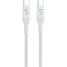 iWant opletený PD kabel 2m USB-C/USB-C bílá