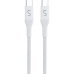 iWant opletený PD kabel 2m USB-C/USB-C bílá