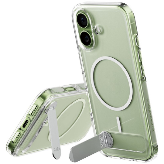 PanzerGlass® CARE Kickstand kryt s MagSafe Apple iPhone 17 stříbrný/bílý