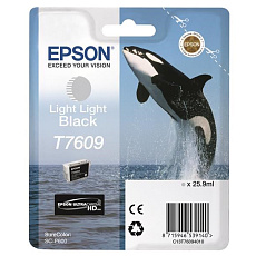 EPSON ink čer ULTRACHROME HD "Kosatka" - Light Light Black - T7609 (25,9 ml)
