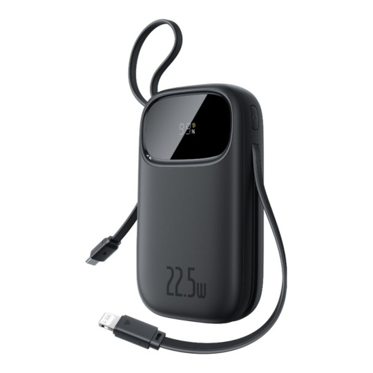 Baseus EnerFill FC31 Qpow 3 10000mAh powerbanka, 22,5W, s kabelem USB-C a Lightning černá Baseus EnerFill FC31 Qpow 3 10000mAh powerbanka, 22,5W, s kabelem USB-C a Lightning černá