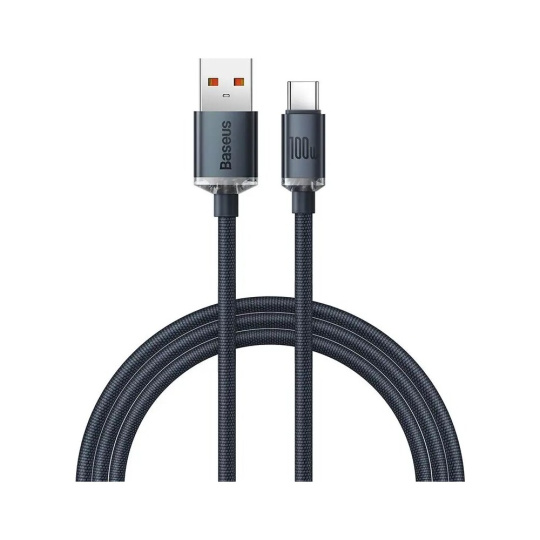 Baseus Crystal Shine Series kabel USB-A/USB-C (100W) 1,2m černý