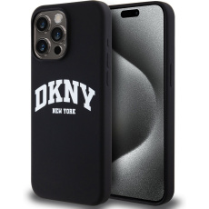 DKNY Liquid Silicone Arch Logo MagSafe kryt iPhone 14 Pro Max černý