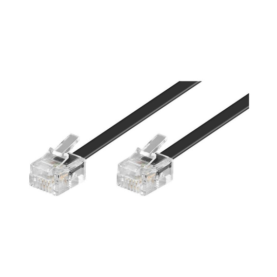 PremiumCord RJ11/RJ11 telefonní kabel 6m černý