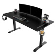 ULTRADESK MOMENTUM -BLACK moderní herní stůl s XXL podložkou černý