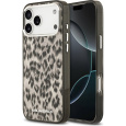Karl Lagerfeld IML Leopard MagSafe Zadní Kryt pro iPhone 17 Pro Max hnědý