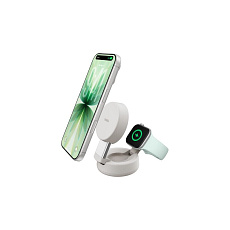 Belkin UltraCharge™ PRO Qi2 25W 2v1 MagSafe nabíječka písečná Belkin UltraCharge™ PRO Qi2 25W 2v1 MagSafe nabíječka písečná