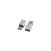 PremiumCord Adaptér USB-C Female - USB-C Male, stříbrná