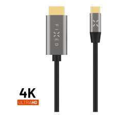 FIXED USB-C 3.1 Gen 2/HDMI HDMI 2.0 kabel, 18Gbps, 4K60HZ, 2m, šedý