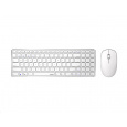 RAPOO set klávesnice a myš 9300M, bezdrátová, Multi-Mode Slim Mouse, Ultra-Slim Keyboard, bílá