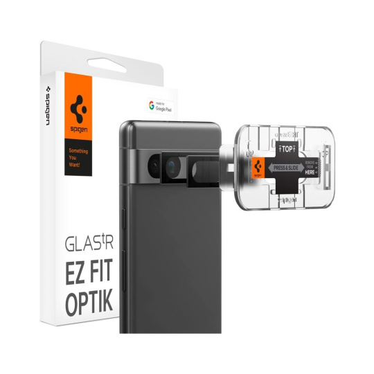 Spigen Glass EZ Fit Optik 2 Pack tvrzené sklo na fotoaparát Google Pixel 7a černé