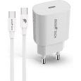 RhinoTech 25W PD nabíjecí adaptér s kabelem USB-C na USB-C 60W 1M, bílá