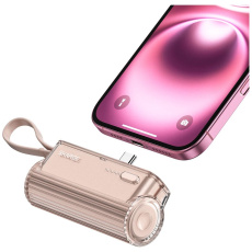 SHARGE Flow Mini USB-C/Lightning powerbanka 5000 mAh (12W) růžová