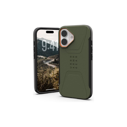 UAG Civilian Magsafe kryt iPhone 17 zelený/oranžový