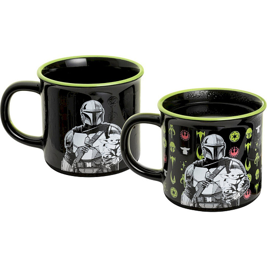 Hrnek Mandalorian and Grogu 350 ml (měnící se motiv)