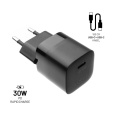 FIXED Mini nabíječka s USB-C výstupem a kabelem USB-C 1 metr PD 30W černá