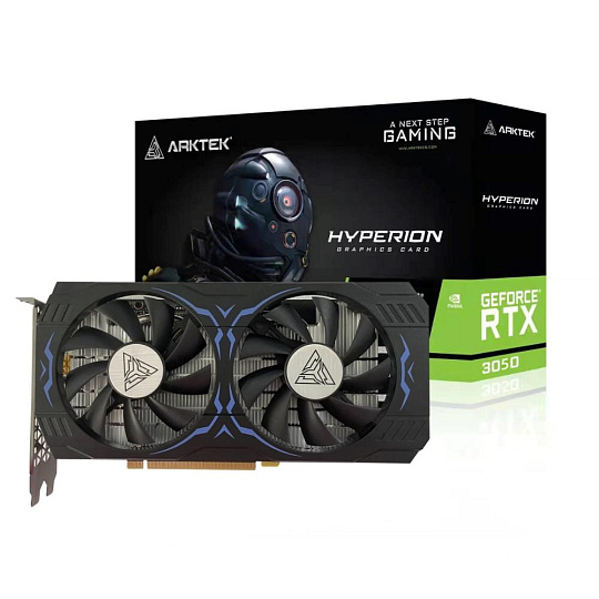 ARKTEK VGA NVIDIA GeForce RTX 3050 Hyperion 8GB, RTX 3050, 8GB GDDR6, 1xDP, 1xHDMI, 1xDVI ARKTEK VGA NVIDIA GeForce RTX 3050 Hyperion 8GB, RTX 3050, 8GB GDDR6, 1xDP, 1xHDMI, 1xDVI