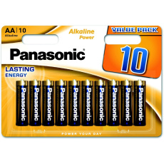 Panasonic AA alkalická baterie, 10 ks