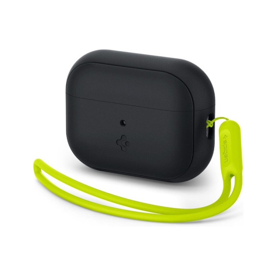 Spigen Silicone Fit pouzdro s poutkem Apple AirPods Pro (2nd Gen) černé/limetkové