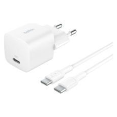 Belkin BOOST CHARGE™ 25W USB-C Power Delivery PPS nabíječka, 1m USB-C/USB-C kabel bílá