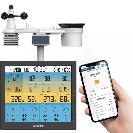 GARNI 1085 Arcus Meteorologická stanice s 6denní předpovědí černá
