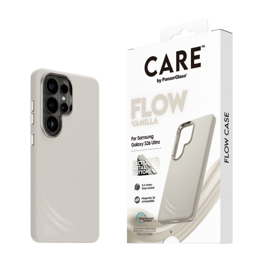 PanzerGlass® CARE Flow Qi kryt Samsung Galaxy S26 Ultra Vannila