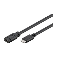 PremiumCord prodlužovací kabel USB 3.1 konektor C/M - C/F černý 2m