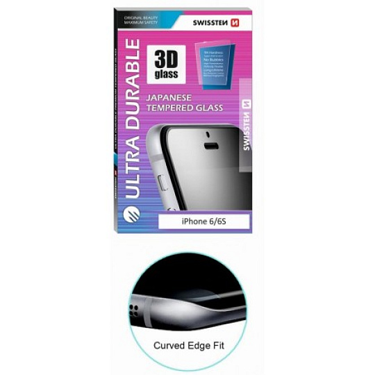 Sklo swissten ultra durable 3D full gleu glass Samsung Galaxy S10 černé