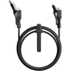 Nomad Kevlar Universal 100W kabel USB-C/USB-C, USB-A, MicroUSB (1,5m) černý