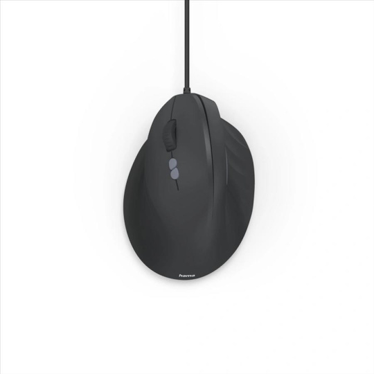 Hama vertikální ergonomická kabelová myš ECM-500L, pro leváky, černá