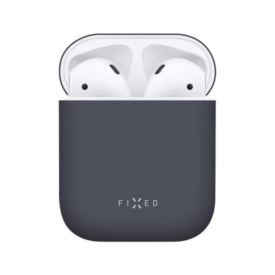 FIXED Silky ultratenké silikonové pouzdro Apple Airpods modré