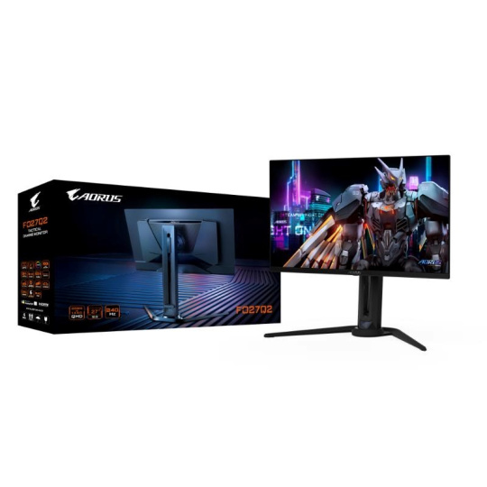 GIGABYTE LCD - 27" Gaming monitor AORUS FO27Q2, OLED, 2560 x 1440 QHD, 240Hz, 1.5M:1, 250cd/m2, 0.03ms, 2xHDMI, 1xDP