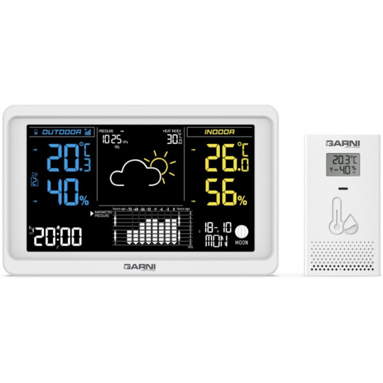 GARNI 618W Precise Meteorologická stanice bílá