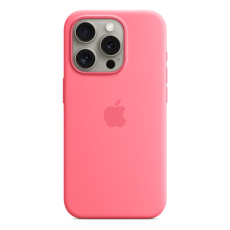 Apple silikonový kryt s MagSafe na iPhone 15 Pro růžový