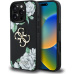 Guess PU Grained Roses 4G Metal Logo kryt iPhone 16 Pro černý