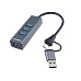 PremiumCord Hub 5G SuperSpeed, USB-C a USB-A na 4x USB-A 3.2 Gen 1