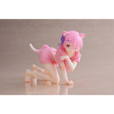 Soška Taito Re:Zero - Desktop Cute Ram (Cat Roomwear Version) 13 cm