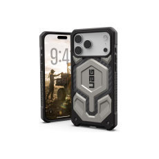 UAG Monarch Pro MagSafe Titanium kryt iPhone 17 Pro Max stříbrný